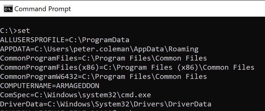 Q100017: How to list environment variables – Foundry