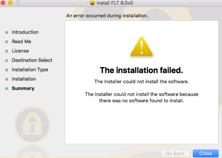 Q100630 Resolving the “The Installation Failed” error when attempting to install the license